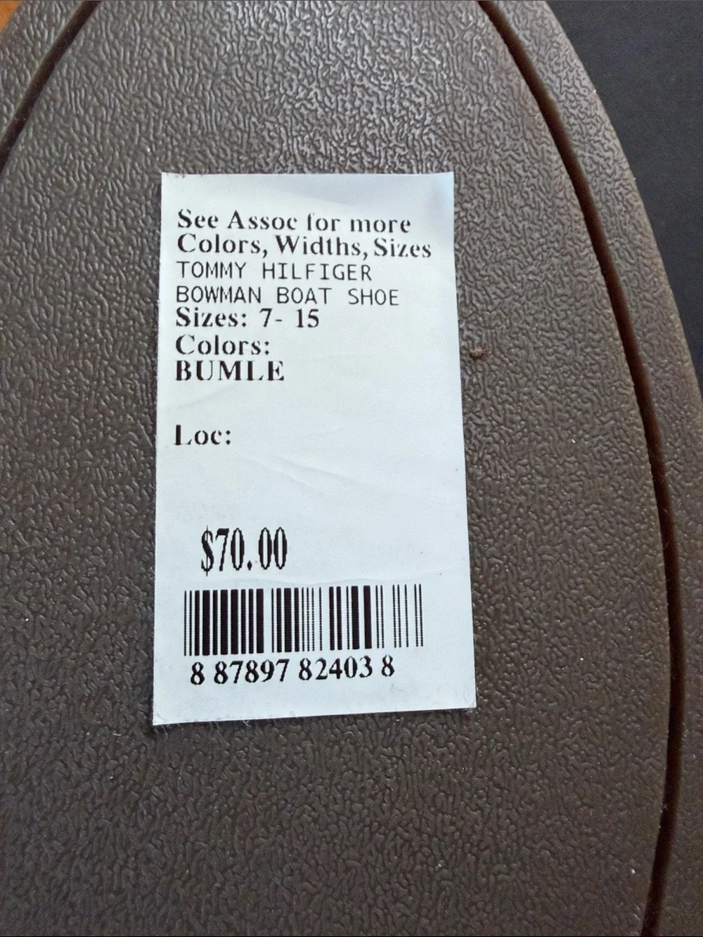 Tommy Hilfiger Men's Slate Blue Leather Boat Shoes with Brown Laces